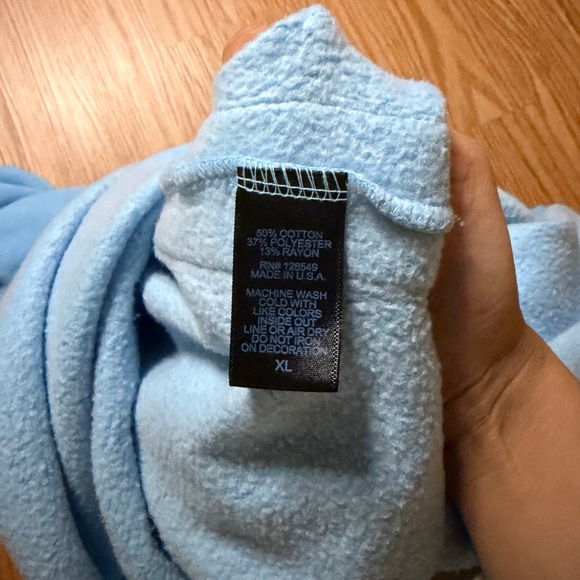 Aviator Nation Sky Blue Cropped Hoodie - Picture 5 of 6